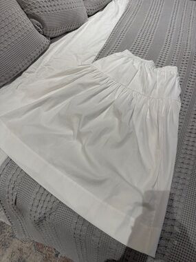 Sanctuary White Maxi A-Line Skirt with Elastic Waistband